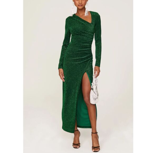 Alexia Admor Metallic Dress Women’s Size XL Green Shimmer Formal Cocktail - Picture 1 of 8